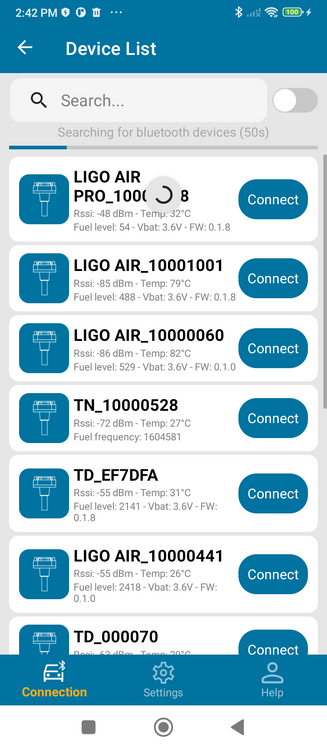 Figure 2. Scan page (LIGO AIR)