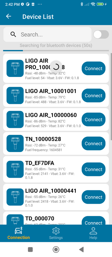 Figure 2. Scan page (LIGO AIR)
